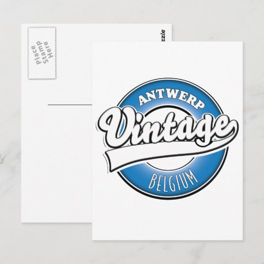 Antwerpen België vintage logo Briefkaart (Voorkant / Achterkant)