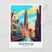 Antwerpen België Vintage reisportret Briefkaart (Voorkant)