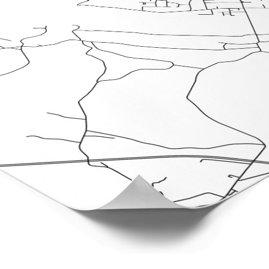 Antwerpen, België (zwart op wit) Poster (Hoek)