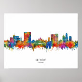 Antwerpen Belgium Skyline Poster (Voorkant)