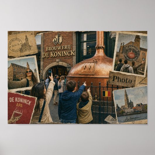 Antwerpen Brouwerij Reis Souvenir Poster (Voorkant)