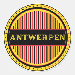 Antwerpen City Pride Embleem – Belgische identitei Ronde Sticker