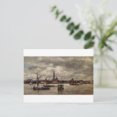 Antwerpen, de Schelde door Eugene Boudin Briefkaart (Staand voorkant)