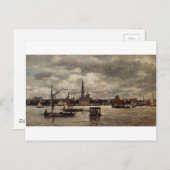 Antwerpen, de Schelde door Eugene Boudin Briefkaart (Voorkant / Achterkant)