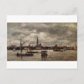 Antwerpen, de Schelde door Eugene Boudin Briefkaart (Voorkant)