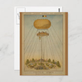 Antwerpen Expo 1894 Air Castle Balloon Briefkaart (Voorkant / Achterkant)