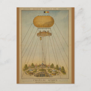 Antwerpen Expo 1894 Air Castle Balloon Briefkaart