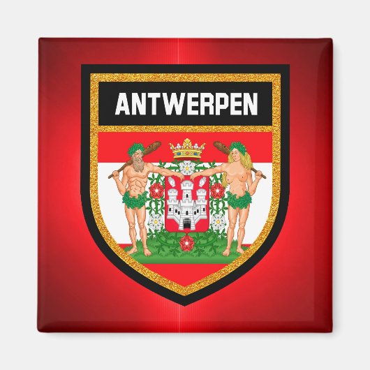 Antwerpen Flag Magneet (Voorkant)