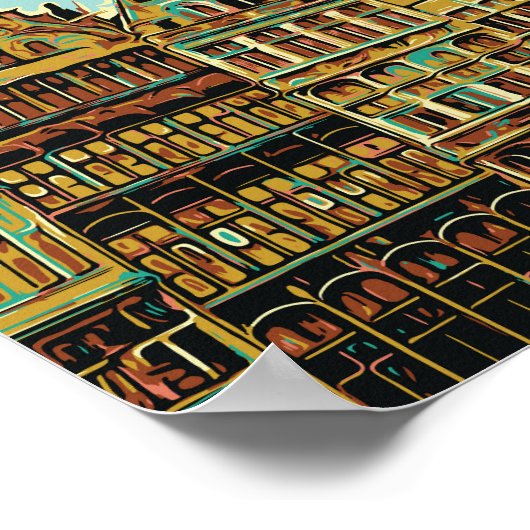 Antwerpen Grote Markt illustratie België Poster (Hoek)