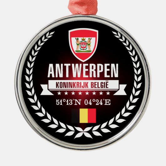 Antwerpen Metalen Ornament (Voorkant)