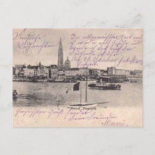 Antwerpen, replica card c. 1900 briefkaart