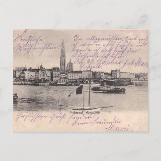Antwerpen, replica card c. 1900 briefkaart (Voorkant)