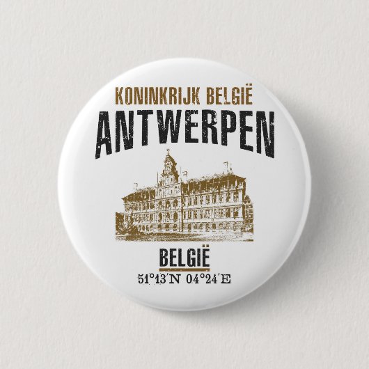 Antwerpen Ronde Button 5,7 Cm (Voorkant)