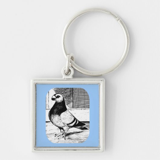Antwerpen Short Faced Pigeon Sleutelhanger (Voorkant)