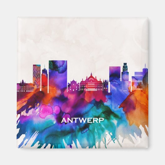 Antwerpen Skyline Magneet (Voorkant)