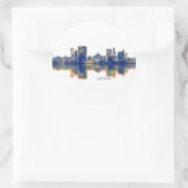 Antwerpen Skyline Ronde Sticker (Tas)
