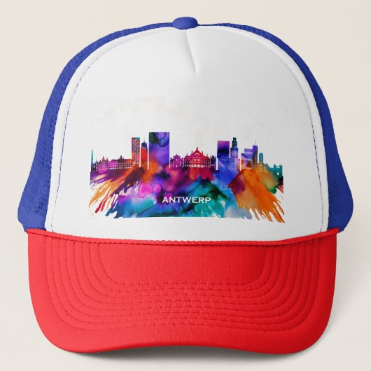 Antwerpen Skyline Trucker Pet (Voorkant)