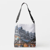 Antwerpen Stadtsilhouette Stilvolle und Langlebige Crossbody Tas (Achterkant)