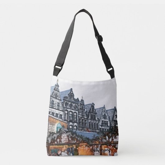 Antwerpen Stadtsilhouette Stilvolle und Langlebige Crossbody Tas (Voorkant)
