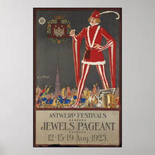 Antwerpen Vintage Travel Poster en Retro Prints