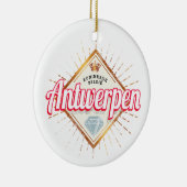 Antwerpen Vlaanderen België Retro  Souvenir Keramisch Ornament (Rechts)
