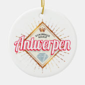 Antwerpen Vlaanderen België Retro  Souvenir Keramisch Ornament (Voorkant)