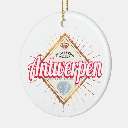 Antwerpen Vlaanderen België Retro  Souvenir Keramisch Ornament (Links)