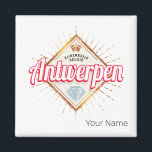 Antwerpen Vlaanderen België Retro  Souvenir Magneet<br><div class="desc">Antwerpen in Vlaanderen België ontwerpt souvenir voor Europese vakantie en vakantie. Antwerpen retro kunstwerk in België als souvenir voor Europa en Vlaanderen. Antwerpen lifestyle voor stedelijke backpackers en Belgische stedentrips. Antwerpen in Vlaanderen en België en de Europese Unie (EU) vakantie. stadsontwerp souvenir. Antwerpen retro stadsontwerp voor reizen naar Antwerpen of...</div>