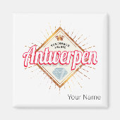 Antwerpen Vlaanderen België Retro  Souvenir Magneet (Voorkant)