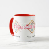 Antwerpen Vlaanderen België Retro  Souvenir Mok (Voorkant links)