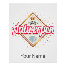 Antwerpen Vlaanderen België Retro Souvenir Perfect Poster