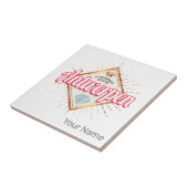 Antwerpen Vlaanderen België Retro  Souvenir Tegeltje (Zijkant)