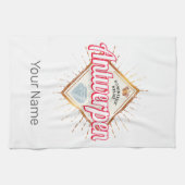 Antwerpen Vlaanderen België Retro Souvenir Theedoek (Horizontaal)