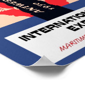 Antwerpse retro maritiem en flamenco expo poster (Hoek)