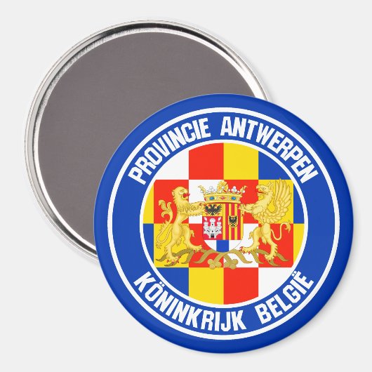 Antwerpse Ronde Emblem Magneet (Voorkant / Achterkant)