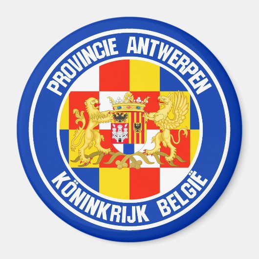 Antwerpse Ronde Emblem Magneet (Voorkant)