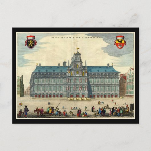 Antwerpse stadhuis briefkaart (Voorkant)