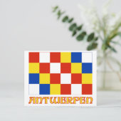 Antwerpse vlag met naam briefkaart (Staand voorkant)