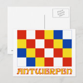 Antwerpse vlag met naam briefkaart (Voorkant / Achterkant)