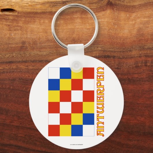 Antwerpse vlag met naam sleutelhanger (Voorkant)