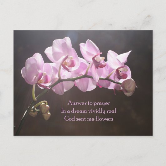 Antwoord aan gebed briefkaart (Voorkant)