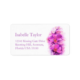 Antwoord adres voor orchidee bloembruiloft etiket