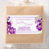 Antwoord adres voor paarse bloemenbruiloft Hoary s Etiket (Insitu)