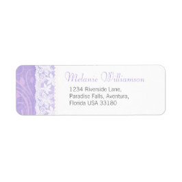 Antwoord adres voor Paarse en witte bruiloft Etiket
