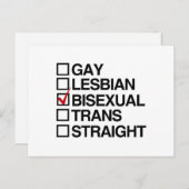 ANTWOORD BISEXUAL BRIEFKAART (Voorkant / Achterkant)