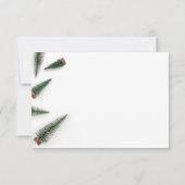 Antwoord bruiloft winter kerstvakantie wit groen (Achterkant)