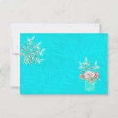 Antwoord Huwelijk Turquoise Bloemige Metselpot Roz (Achterkant)