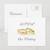 Antwoord Huwelijkskaart Uitnodiging Briefkaart (Voorkant / Achterkant)