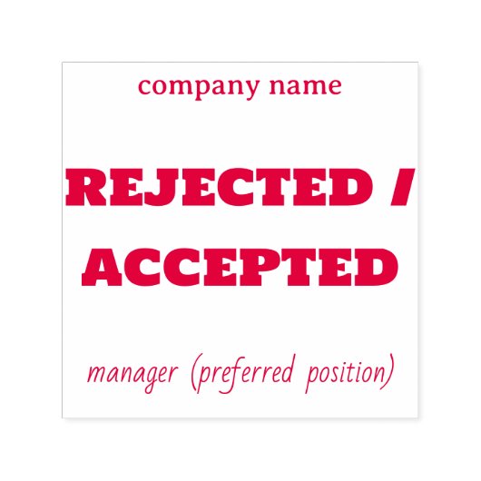  antwoord Modern Corporate Red Zelfinktende Stempel (Design)