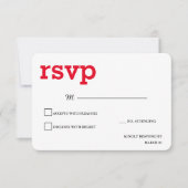 Antwoord Modern Plain Minimalist Rood Wit (Voorkant)